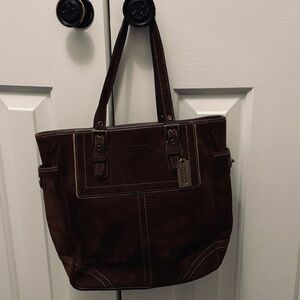 Coach suede tote